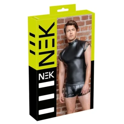 Afbeelding van Nek Herenshirt M Zwart