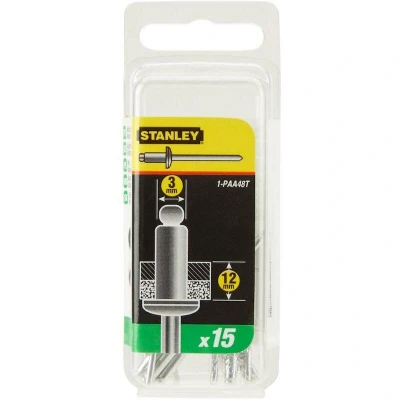 Afbeelding van Stanley blindklinknagel 3X12mm type 1 PAA48T (Per 15 stuks)