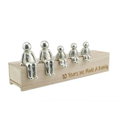Afbeelding van 10e verjaardag idee 10 jaar We Made A Family 100% Tin Kies uw familie combinatiegeschenk (3 kinderen)