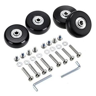 Afbeelding van Sumnacon 4 Stks 43x18mm Bagage Koffer Vervanging Wielen, Rubber Swivel Caster Wielen Lagers Reparatie Kits