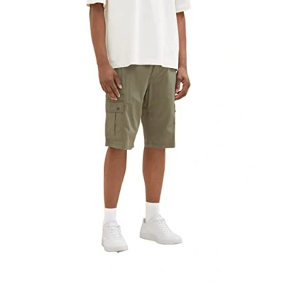 Afbeelding van TOM TAILOR Uomini bermuda shorts 1035040, 10415 Dusty Olive Green, 27