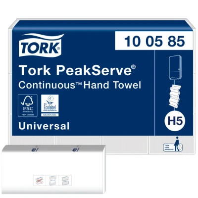 Afbeelding van Tork PeakServe Continue Handdoek 1 laags Wit H5 Universal 100585