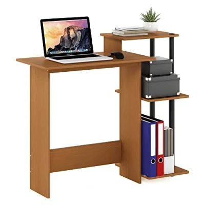 Afbeelding van Furinno Efficient Home Laptop Notebook Computertafel Lichtkersen Zwart