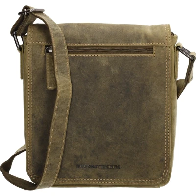 Afbeelding van Hide &amp; Stitches Idaho Messengerbag / Schoudertas Olijfgroen