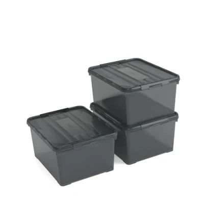 Afbeelding van Curver Handy+ Opbergbox 35L 3 stuks Grijs
