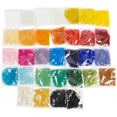 Afbeelding van Rocailles, afm 6/0+8/0+15/0, d: 1,7+3+4 mm, 32x100 gr