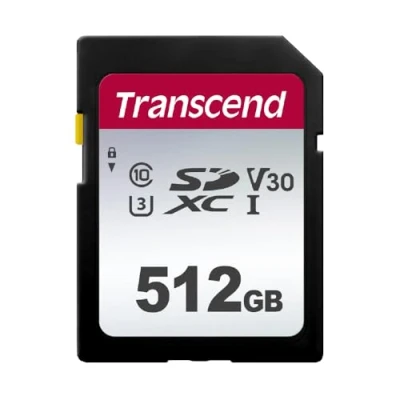 Afbeelding van Transcend TS512GSDC300S E 512GB SDXC I, C10, U3, V30 geheugenkaart 95/40 MB/s retail verpakking