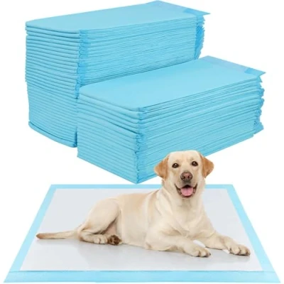 Afbeelding van YAMAIDUO 60 stuks trainingspads voor honden en puppy&#039;s, 90 x cm, puppyonderleggers, PIPI matten honden, lekvrij 5 laags design, met sneldrogend oppervlak