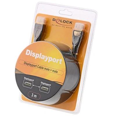 Afbeelding van Delock 82772 Kabel DisplayPort 1.2 male &gt; 4K 60 Hz 3 m Premium