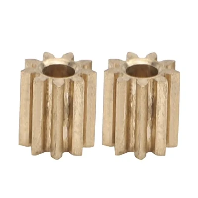 Afbeelding van Aramox Pinion Gear, 2 Stuks Motor Gear Messing Vervanging voor Duplo Intelli Lok Module 0.4 9 Tanden
