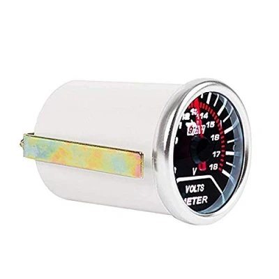 Afbeelding van Mintice 2&quot; 52mm Spanningsmeter Auto Motor Digitaal Wit LED Licht Voltmeter Elektrische Batterij Meter Gauge Rook Tint Len Wijzer Indicator Universeel