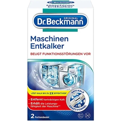 Afbeelding van Dr. Beckmann Machine ontkalker, tegen hardnekkige kalk in was en vaatwassers, helpt storingen te voorkomen, 2 x 50 g