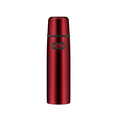 Afbeelding van THERMOS LIGHT &amp; COMPACT VERAGE BOTTLE 0,75 l, cranberry red, thermosfles van roestvrij staal, thermosfles, rood met drinkbeker, 18 uur warm/24 koud, vaatwasmachinebestendig, absoluut dicht,