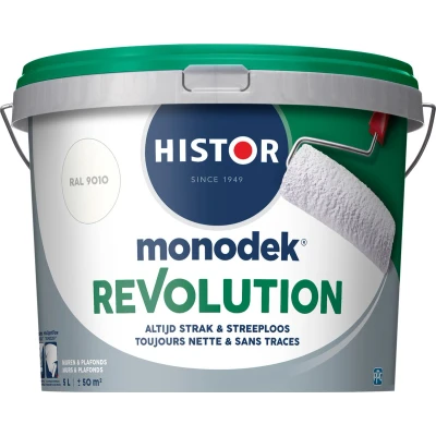 Afbeelding van Histor Monodek Revolution Muurverf 5 liter RAL 9010