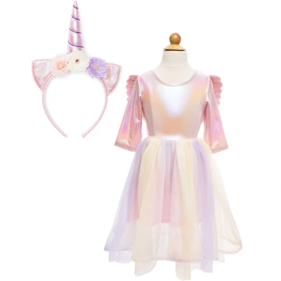 Afbeelding van Great pretenders verkleedjurk alicorn met diadeem 4 6 jaar