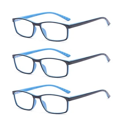 Afbeelding van Suertree Leesbril, 3 stuks, blauwlichtfilter, computerbril, uniseks leeshulp, 1,5x