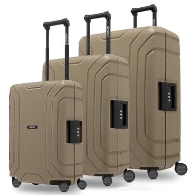 Afbeelding van Redolz Essentials 15 4 wiel kofferset 3 delig met driepuntsluiting