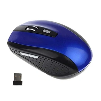 Afbeelding van Brussels08 2.4G Ergonomische draadloze muis, draagbare mobiele computer muis optische met USB ontvanger Gaming Mouse 1200dpi 6 knoppen Compatibel Notebook, PC, Laptop, Computer, Blue (7500)