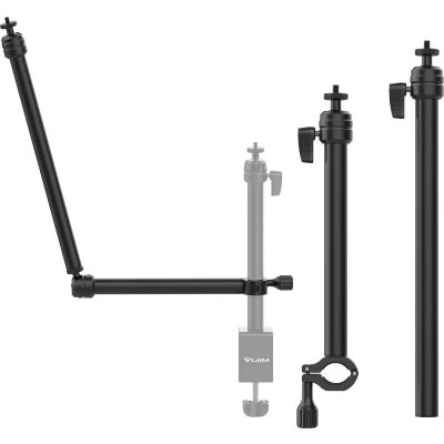 Afbeelding van VIJIM LS04 Statief arm voor camera/microfoon/videolamp 2 delen met draaibare en kantelbare statiefkop 1/4inch schroefaansluiting 25 35 cm lang Max 1kg belastbaar gewicht Zwart