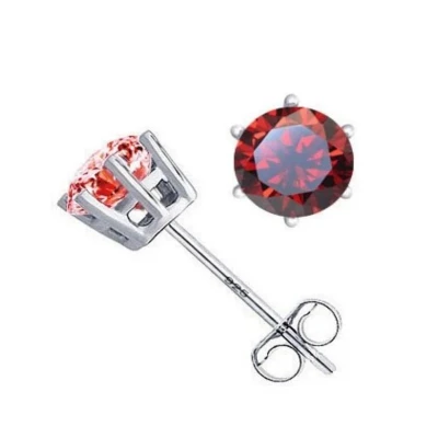 Afbeelding van Aramat Jewels Oorbellen Zilveren met Zirkonia 6mm Transparant