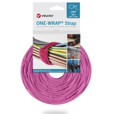 Afbeelding van VELCRO® One Wrap® band 25 mm x 300 mm, 100 stuks, roze