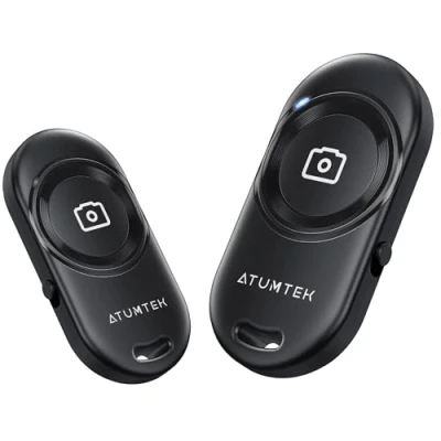 Afbeelding van ATUMTEK Bluetooth Camera Afstandsbediening, 5.2 Sluiter met Stabiele Verbinding Compatibel voor iPhone en Android Smartphones Tablets, Ideaal Selfies &amp; Groepsfoto&#039;s