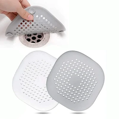 Afbeelding van Afvoerzeef, 2 Stuks Afvoerbescherming, Afvoer Protector Filter, Afvoerzeef Siliconen, voor Badkamer, Keuken, Gootsteen