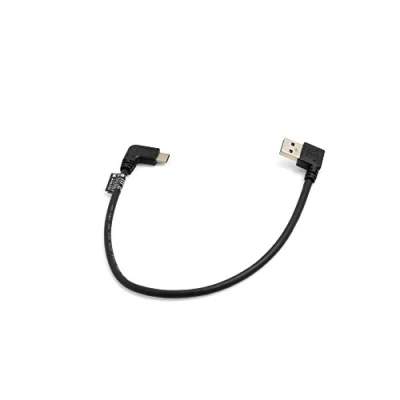 Afbeelding van System S USB C kabel 30 cm 3.1 type stekker 90 graden hoek naar A 3.0 rechte