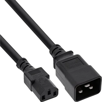 Afbeelding van C13 C20 stroomkabel voor UPS/PDU 3x 1,50mm / zwart 1 meter