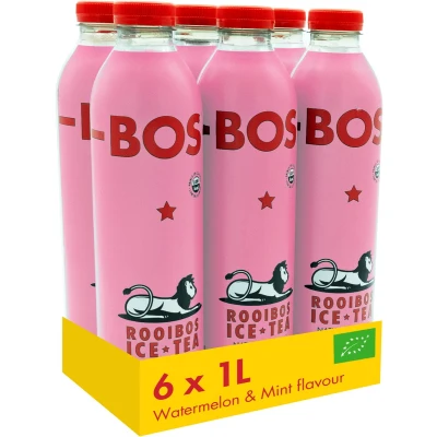 Afbeelding van Bos Ice Tea Watermelon &amp; Mint Bio Pet 1000ml. A6