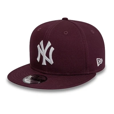 Afbeelding van New Era York Yankees MLB Basecap weinrot NY Logo 9Fifty Cap Snapback gerader Schirm S M (6 3/8 7 1/4)