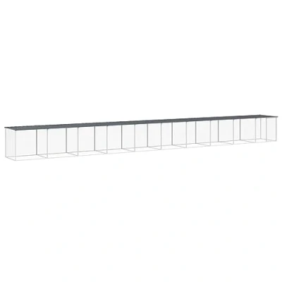 Afbeelding van vidaXL Kippenhok met dak 1003x98x90 cm gegalvaniseerd staal antraciet