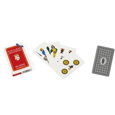 Afbeelding van Dal Negro Speelkaarten Siciliane 82 Mm Pvc Rood 40 delig