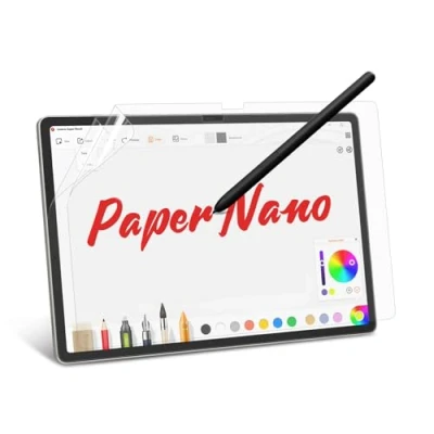 Afbeelding van BERSEM Papieren schermbeschermer voor Samsung Galaxy Tab S9 Plus 2023 / FE Plus/Tab S8 S7 FE/Tab 12,4 inch, schrijven als op papier met S pen, matte anti verblindende film