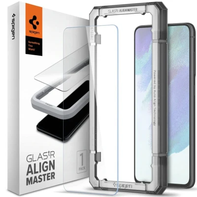 Afbeelding van 2 Pack Screenprotectors Samsung Galaxy S21 FE: Spigen AlignMaster Full Cover Glas