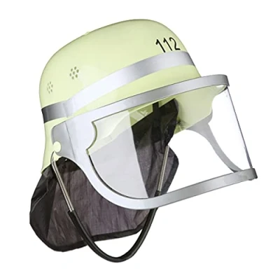 Afbeelding van Relaxdays brandweerhelm voor kinderen met vizier klapbaar nekflap PVC verstelbaar
