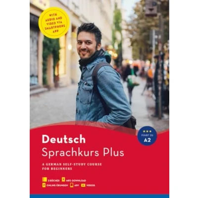 Afbeelding van Sprachkurs Plus Deutsch A1/A2, Englische Ausgabe: A German Self Study Course for Beginners / Buch mit Begleitbuch, Online Übungen, MP3 Download und App