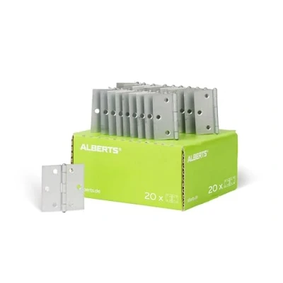 Afbeelding van Alberts 850265 Scharnier vierkant elektrolytisch geel verzinkt 51 x mm set van 20