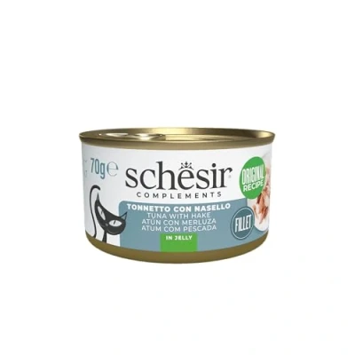 Afbeelding van Kattenvoer Agras Pet Foods SCHESIR Complements Tuna with hake in jelly Vis 70 g