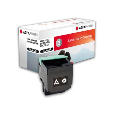 Afbeelding van APTL800X1BE AP LEXMARK 80C0X10 CX toner zwart rebuilt 8000pagina&#039;s