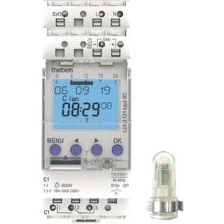 Afbeelding van Theben luna 121 top3 al schemerschakelaar met schakelklok opbouw lichtsensor 1 kanaal rc mo 1210130