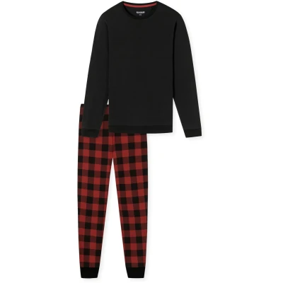 Afbeelding van Schiesser Family SET Pyjama, Heren, Maat: 48, Schwarz