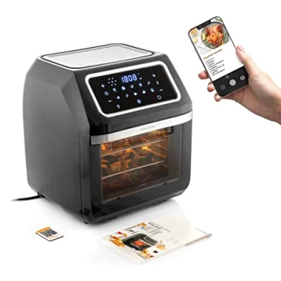 Afbeelding van Hetelucht Friteuse InnovaGoods Fryinn Pro Max 12000 Zwart Roestvrij staal 1800 W 12 L