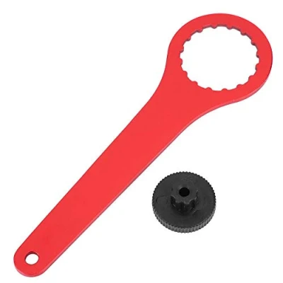 Afbeelding van VGEBY Fiets trapassleutel, professionele fietskrukassleutel voor trapas gereedschap BB fietssleutel (rood)