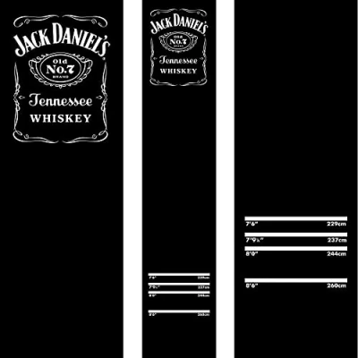 Afbeelding van Carpet Dartmat Jack Daniels 290x60cm Black Mission