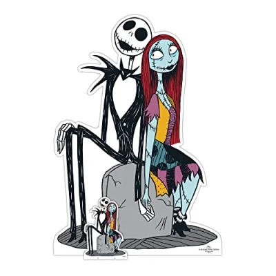 Afbeelding van SC4184 Jack En Sally Nightmare Voor Kerst Lifesize Kartonnen Knipsel Met Mini Desktop Figuur