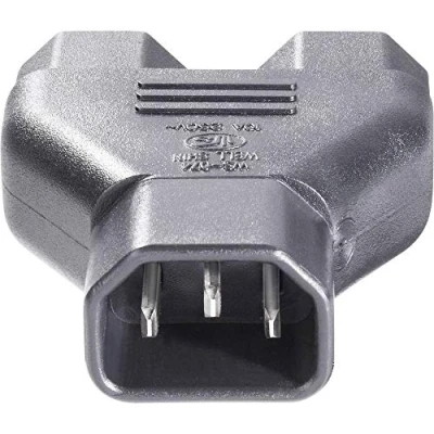 Afbeelding van BKL Electronic 073331 Apparaatadapter [Apparaatstekker, male C14 Apparaatstekker, female C13 10A, 10A] Zwart 1 stuk(s)