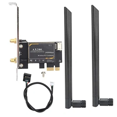 Afbeelding van PCIE WiFi kaart voor Intel AX200 5G Dual Band Bluetooth 5.1 draadloze met antenne Windows 10 64bit / Linux PC Desktop