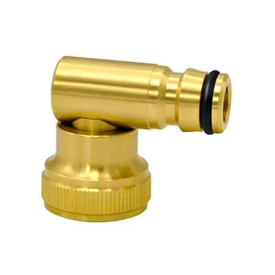 Afbeelding van VARIOSAN Steeksysteem hoek kraanaansluiting met binnendraad 13156, 3/4&quot; IG, messing blank