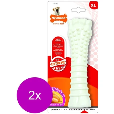 Afbeelding van Nylabone Durachew Bone Souper Xl Hondenspeelgoed 2 x Wit